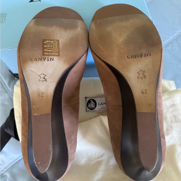 Lanvin Ballerina Wedge Nubuck Calfskin size 42 - Picture 13 of 15